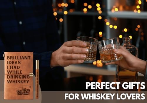 InnoBeta Whiskey gifts Leather Journal Notebook with Pen, for Whiskey