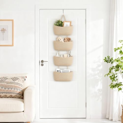 Dahey Over The Door Hanging Basket and 2 Pack Hanging Baskets Set with