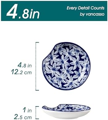 vancasso 6-Pack Ceramic Spoon Rest for Stove Top, 4.8 Inch Spoon
