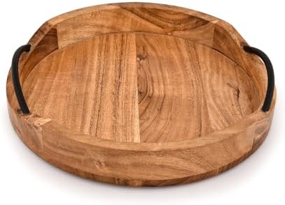 Kaizen Casa Platter Acacia Wood Wood Serving Platters with Iron