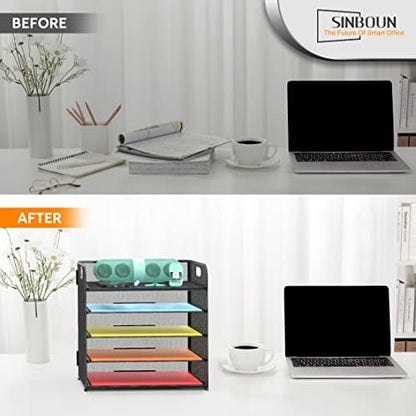 Letter Tray Paper Organizer 5-Tier Desk Organizer File Organizer Paper