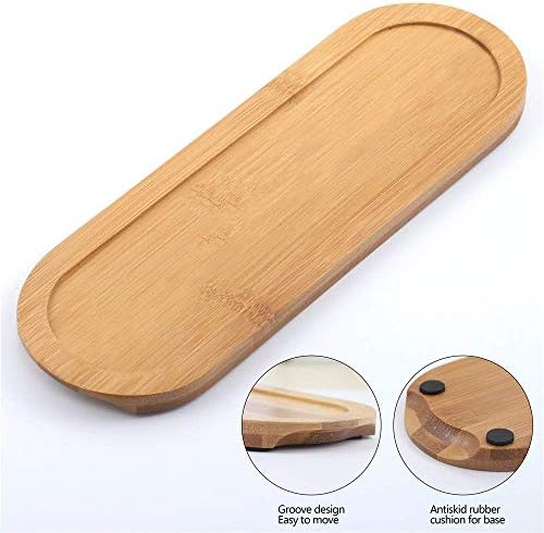 Porcelain Condiment Jar Spice Container with Lids - Bamboo Cap Holder