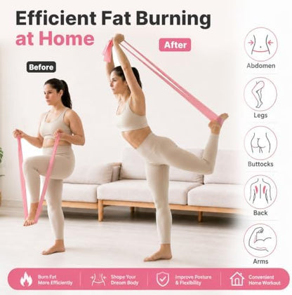 Pilates Kit for Home Workouts - 21 PCS Pilates Equipment Set for Women