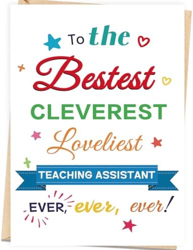 Thank You Card for Teaching Assistant, Appreciation Gift