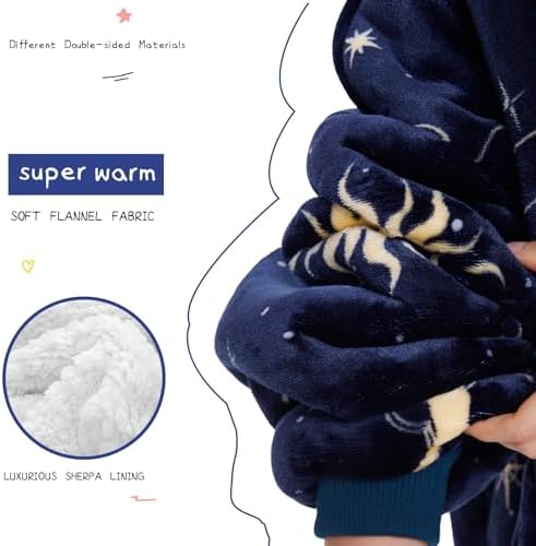 Aemilas Wearable Blanket Hoodie - Soft Sherpa Blanket Sweatshirt as