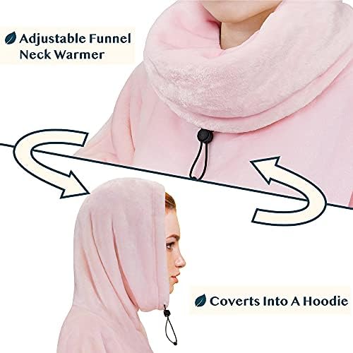 PAVILIA Wearable Blanket Poncho for Women Men, Oversized Hoodie