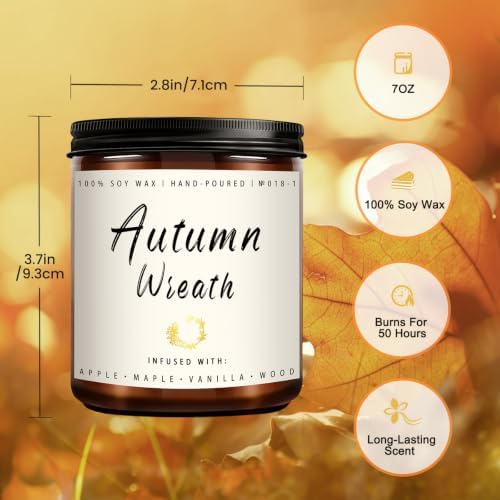 Auelife Fall Candle Set | 4 Pack Scented Candles for Home - Candle