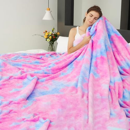 MUGD Blankets Fuzzy Soft Fleece Throw Blanket Cozy Soft Warm Throw