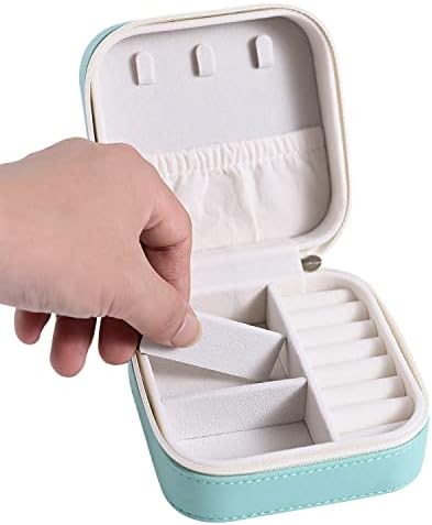 Luxury Leather Travel Jewelry Box for Women Mini Organizer Small