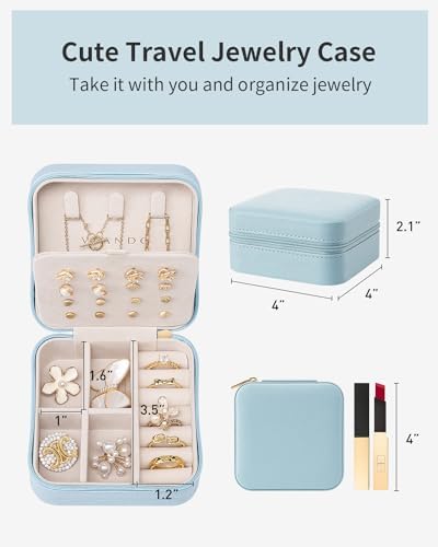 VLANDO Travel Jewelry Case, Bridesmaid Gift for Women - Small Travel