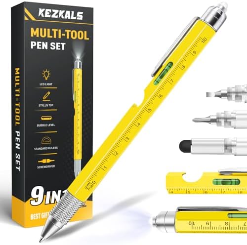 KEZKALS Gifts for Men 9 in 1 Multitool Pen Stocking Stuffers for Men
