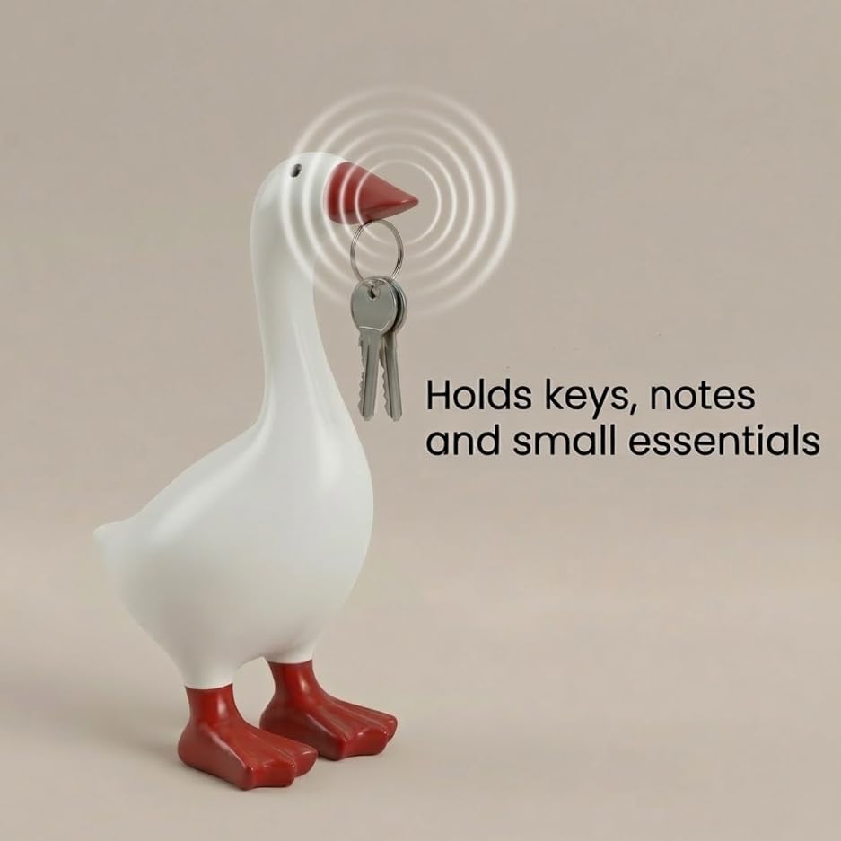 Desk Goose 7 inch Gifts for Women, Mini Desktop Goose Statue Decor for