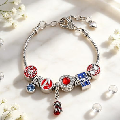 Spider DIY Charm Bracelet Set, Cartoon Spider Jewelry Bracelet