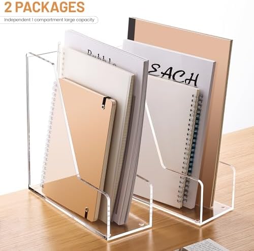 YUXUN Acrylic Magazine File Holder,Clear Desk Organizer File Holder