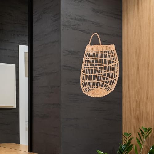 Wall Hanging Storage Basket, Willow Grass Woven Organizer for Mail