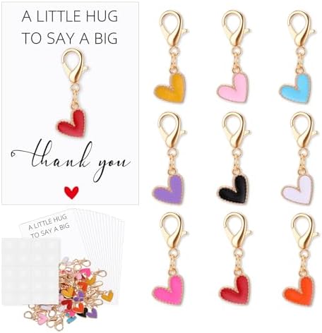 Gemscream 36 Sets Heart Pocket Hugs Bulk Heart Keychains Thank You