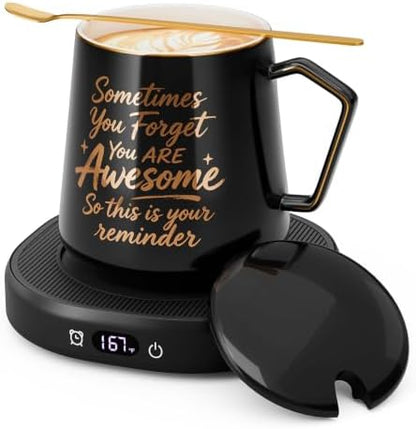 Coffee Mug Warmer Set Electric Cup Warmer for Desk Tea Candle Heated