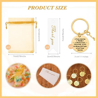 Yinkin 36pcs Employee Appreciation Gifts Thank You Coworker Keychain