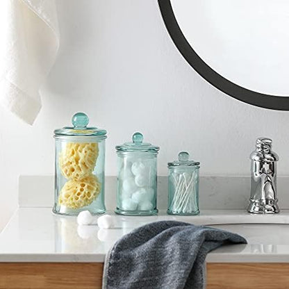 Glass Apothecary Jar | Bathroom Storage Organizer Canister