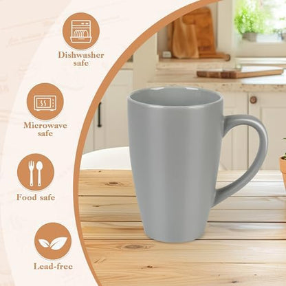BYCNZB 20oz Extra Large Ceramic Tall Coffee Mugs Set for Coffee Tea
