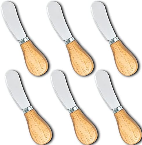 Small Cream Cheese Spreader Knives Set,Wooden 5in,Stainless Steel