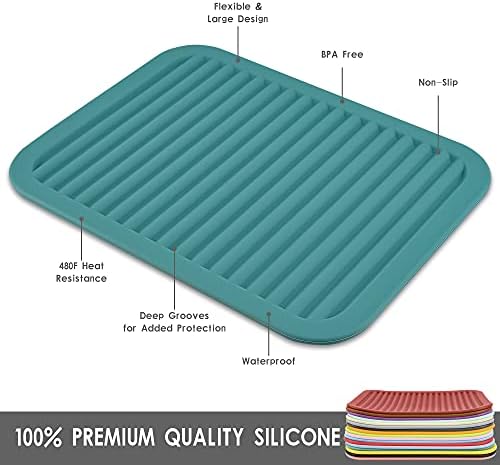 Purple Silicone Trivets Mats for Hot Dishes and Hot Pots, Hot Pads for