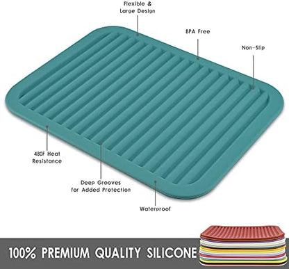 Purple Silicone Trivets Mats for Hot Dishes and Hot Pots, Hot Pads for