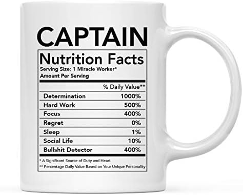 Andaz Press Funny 11oz. Ceramic Coffee Tea Mug Thank You Gift, Captain