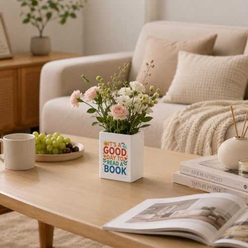 It's A Good Day to Read A Book, Funny White Cosmetic Pencil Pen Holder