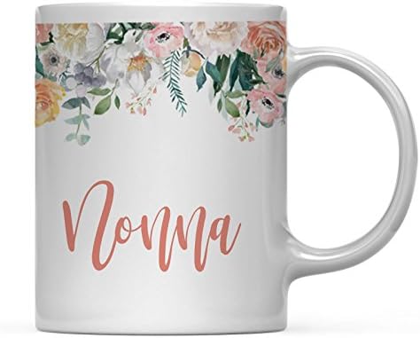 Andaz Press 11oz. Mother's Day Coffee Mug Gift, Peach Flowers Florals