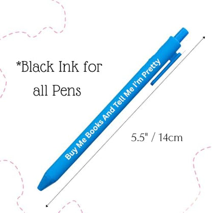 10PC Cute Book Themed Reading Pen Set Ballpoint Writing Pens Booktok