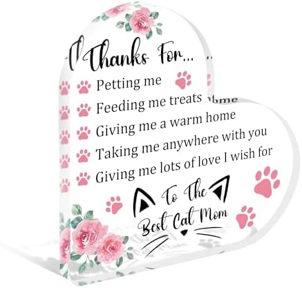 Tian Zhun Cat Gifts for Women Thank You Cat Mom Gifts for Women Cats