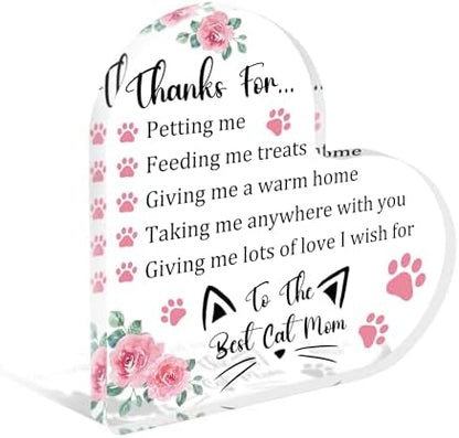 Tian Zhun Cat Gifts for Women Thank You Cat Mom Gifts for Women Cats
