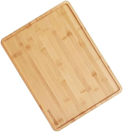 Bamboo Serving Tray, Food Tray for Eating and Serving Coffee, Tea