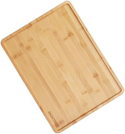 Bamboo Serving Tray, Food Tray for Eating and Serving Coffee, Tea