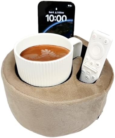 Xchouxer Couch Cup Holder Pillow, Sofa and Bed Organizer Caddy for