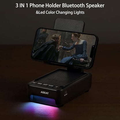 Gifts for Men Him, Cell Phone Stand with Bluetooth Speaker&Led Color