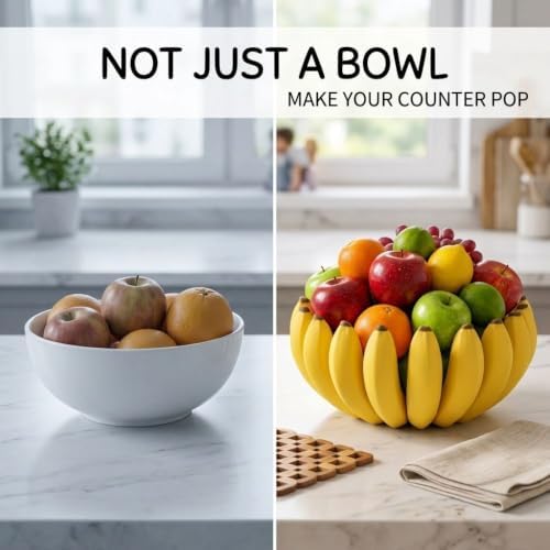 Creative Banana Shaped Fruit Bowl, Counter Decor & Centerpiece