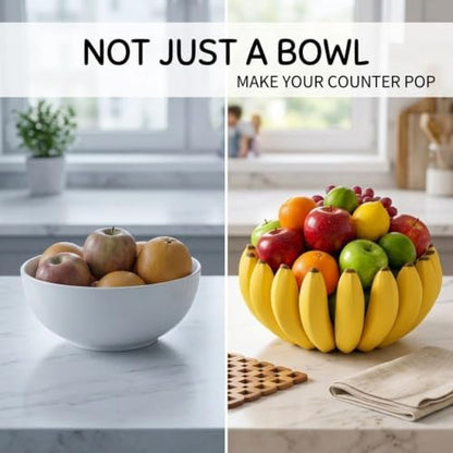 Creative Banana Shaped Fruit Bowl, Counter Decor & Centerpiece