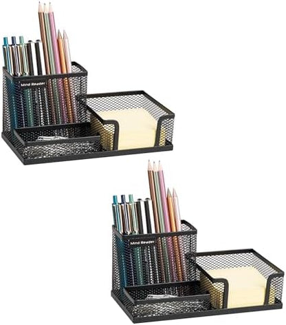 Mind Reader Desktop Organizer, Pen Holder, Clip Basket, Storage