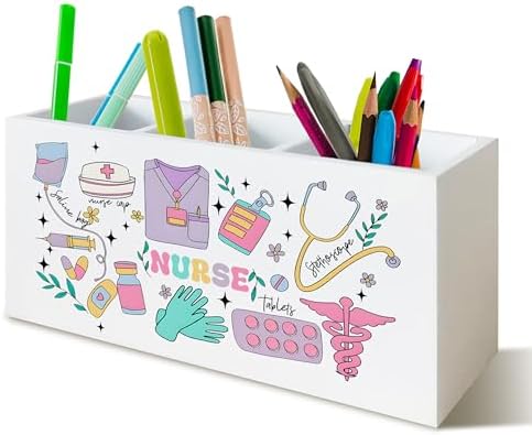 Nurse Gifts Pen Pencil Holder Organizer for Desk, Nurse Appreciation