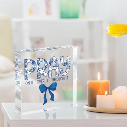 Blue Room Decor, Inspirational Christian Gifts for Women, Blue Floral