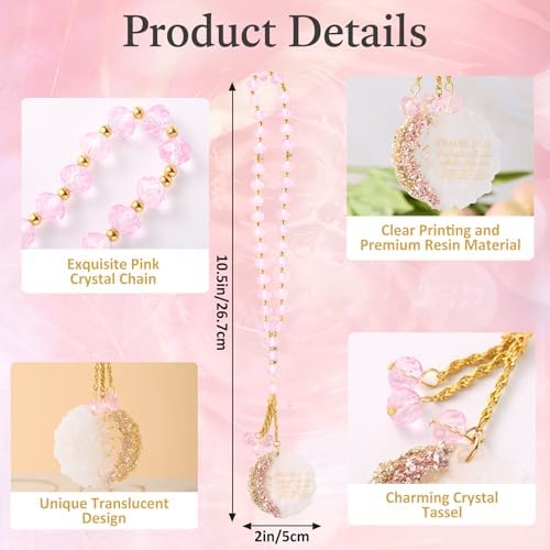 Ayatul Kursi for Car - Islamic Car Hanging, Pink Gold Islamic Travel
