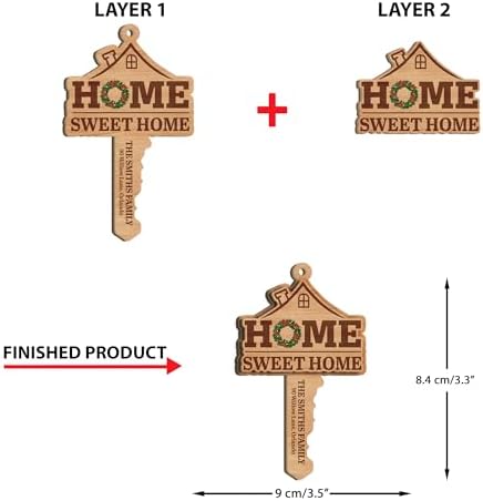 Personalized New Home Wooden Ornament 2025 – “Home Sweet Home” Custom
