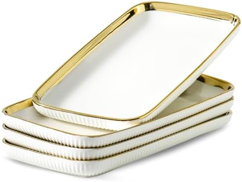LETAOTAO Serving Platters, Ceramic Serving Platters Set of 4, 12 Inch