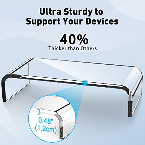 AboveTEK Acrylic Monitor Stand, Premium Large Monitor Riser 20 inch