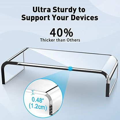 AboveTEK Acrylic Monitor Stand, Premium Large Monitor Riser 20 inch
