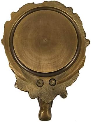 6-1/2" Antiqued Solid Brass Stag Inkwell Stand/Pen Holder Set