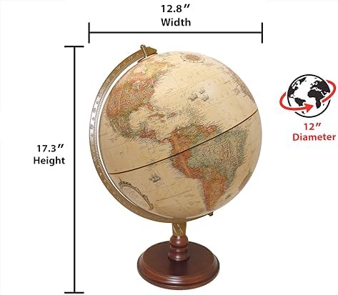 Replogle Lenox, 12"/30cm diameter Antique Style, Desktop Globe