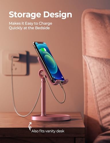 LISEN Desk Phone Stand Holder, Gifts for Teen Girls Women Room Decor
